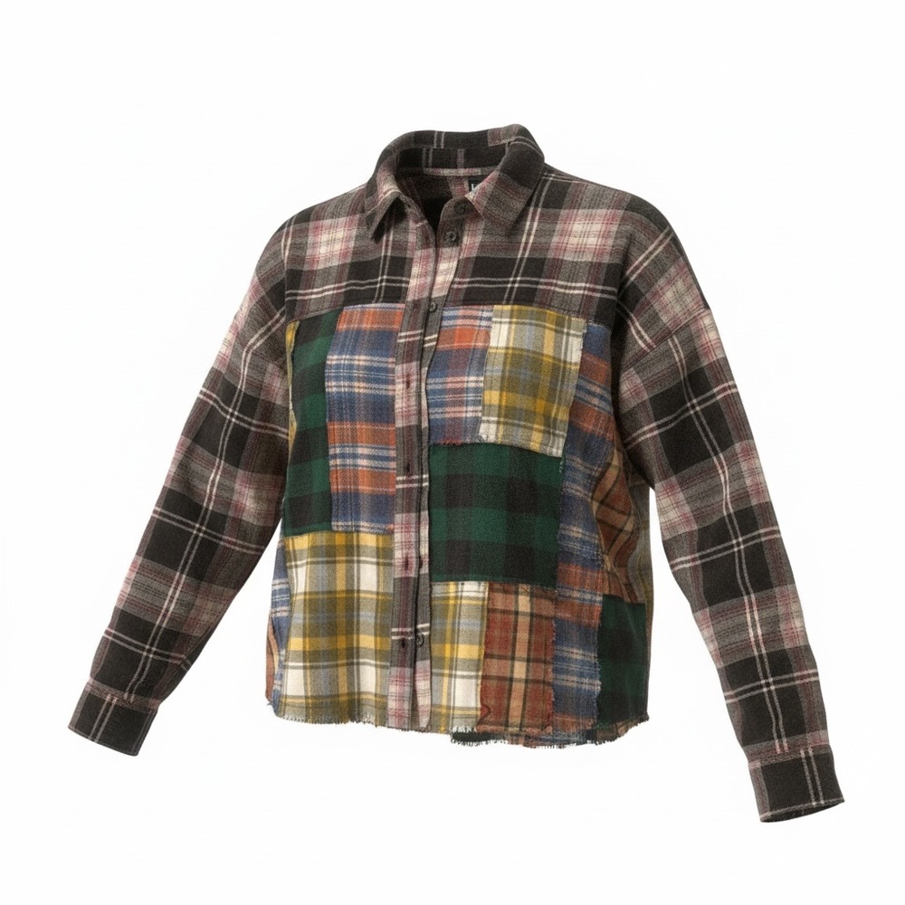 BDG Multicolor Plaid Button-Up Shirt